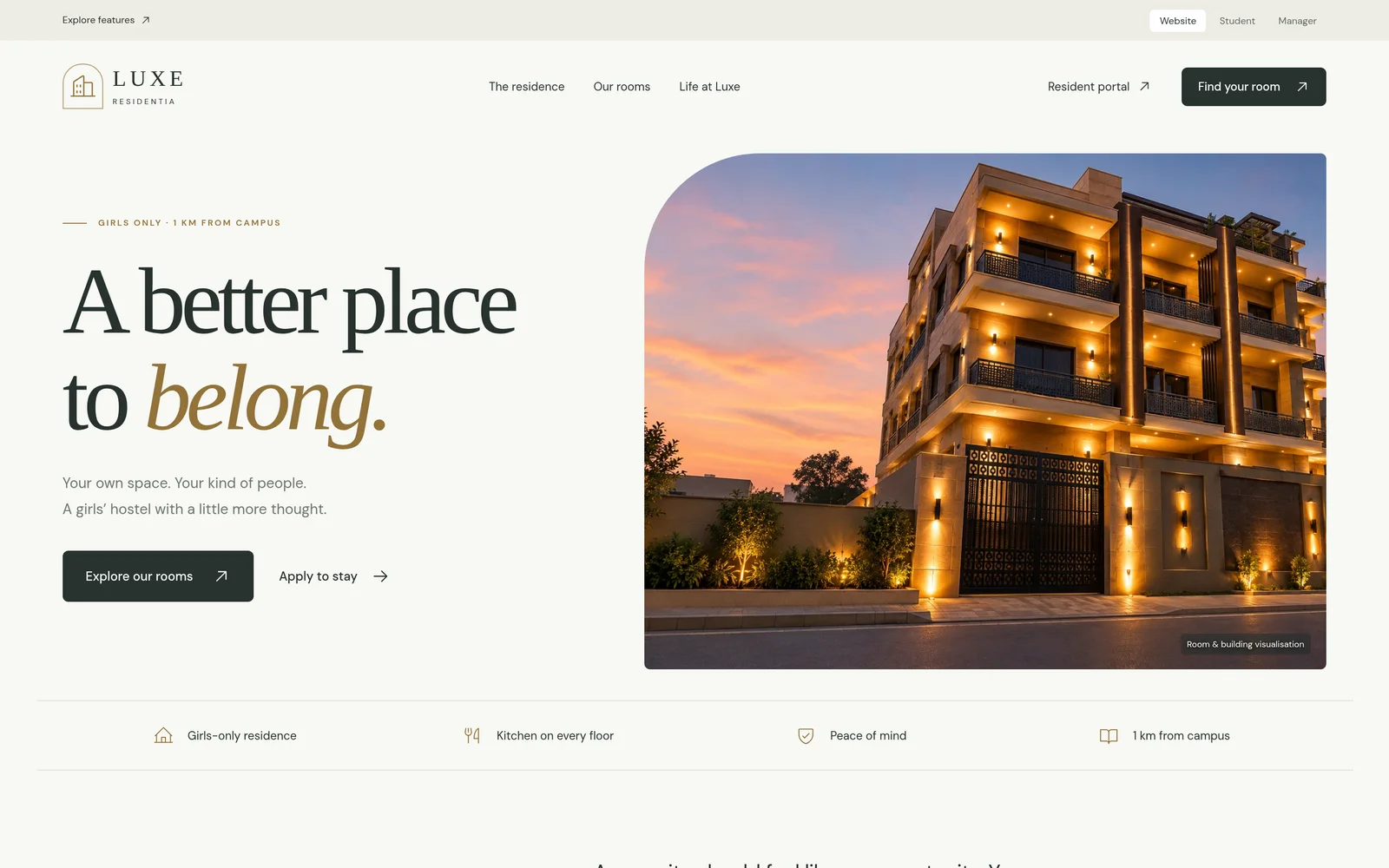 Luxe Residentia residence website